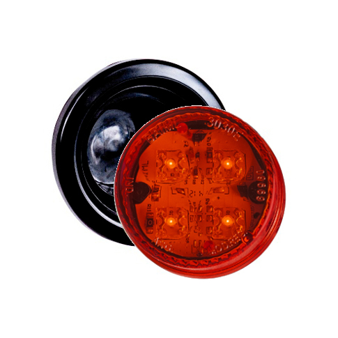 3030E-R - FARO 4 LED UNIVERSAL ROJO - 12/24V